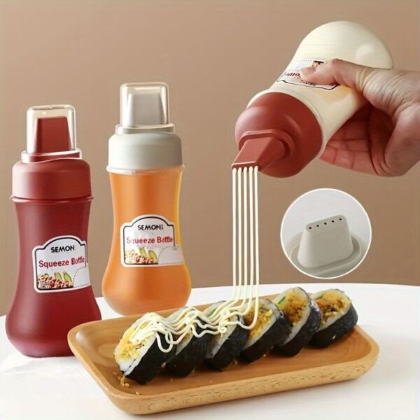 5 Hole Squeeze Sauce Bottle (Imported) - Image 2