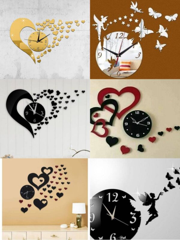 Wall Clock Mirror Sticker - Image 8