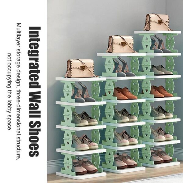 Creative 6 Layer Foldable Multitasking Shoe Rack - Image 4