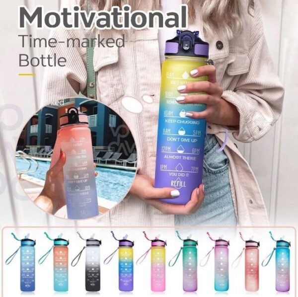 Motivational Rainbow Sipper Bottle 1L