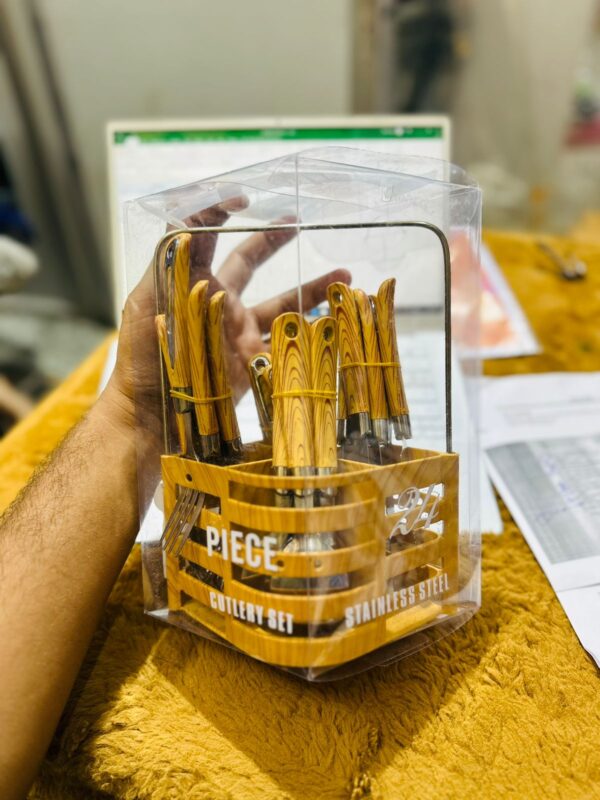 Wooden Texture Cutlery Set (CL-01) - Image 2