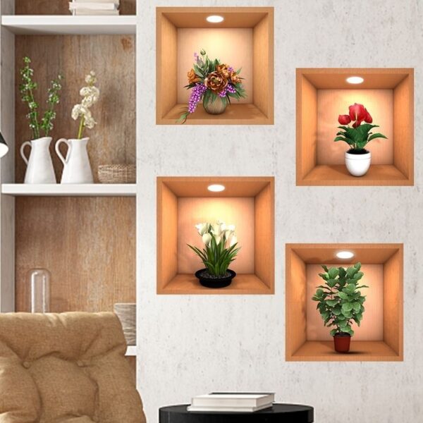 3D Flower Print Sticker (Set of 4) - Image 4