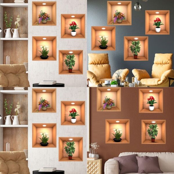 3D Flower Print Sticker (Set of 4) - Image 2