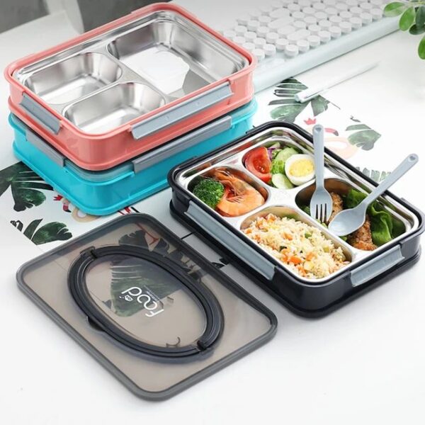 Maxtop 4 Section Stainless Steel Lunch Box (JA-L0006) - Image 2