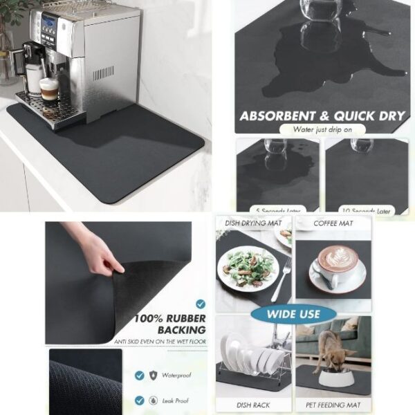 Dish Drying Water Absorbing Mat - Image 3