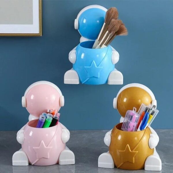 Wall Mounted Astronaut Toothbrush & Multipurpose Holder