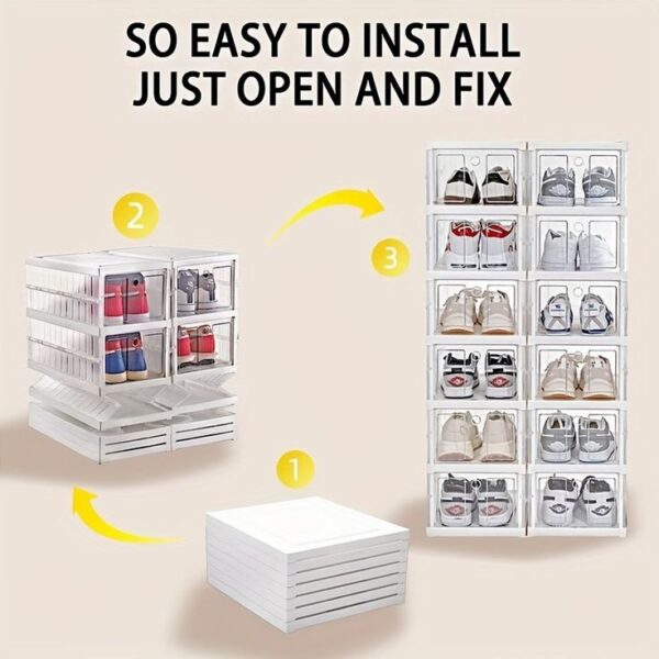Creative 4 Cabinate Foldable Shoe & Multipurpose Organiser - Image 2