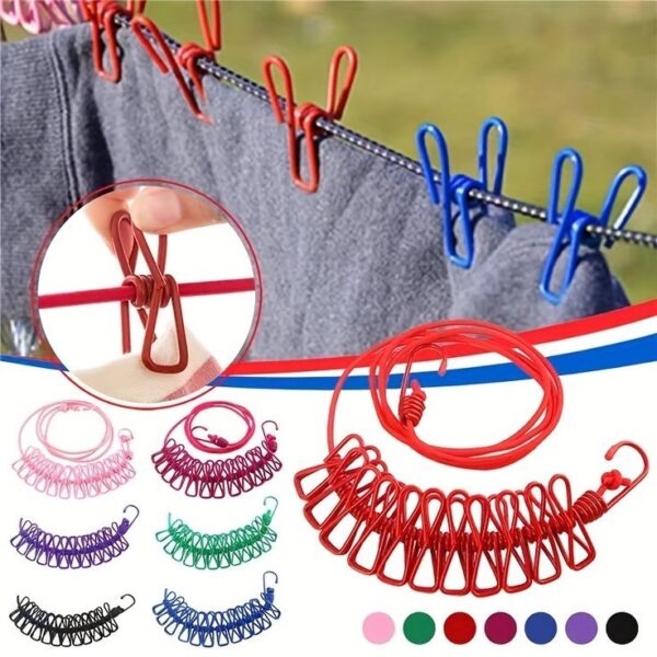 Elastic Cloth Rope (12 Clips) - Image 2