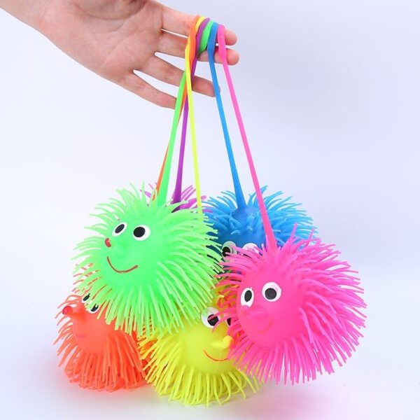 LED Flashlight Kids Playing Finger Silicon Balls (Imported)