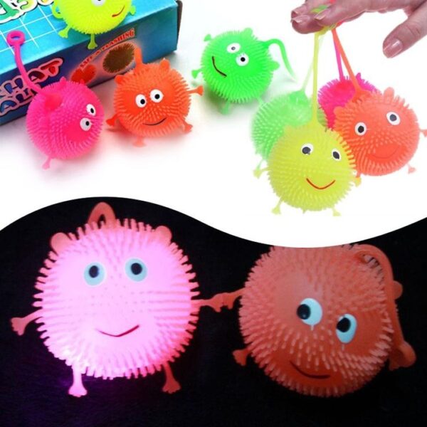 LED Flashlight Kids Playing Finger Silicon Balls (Imported) - Image 3