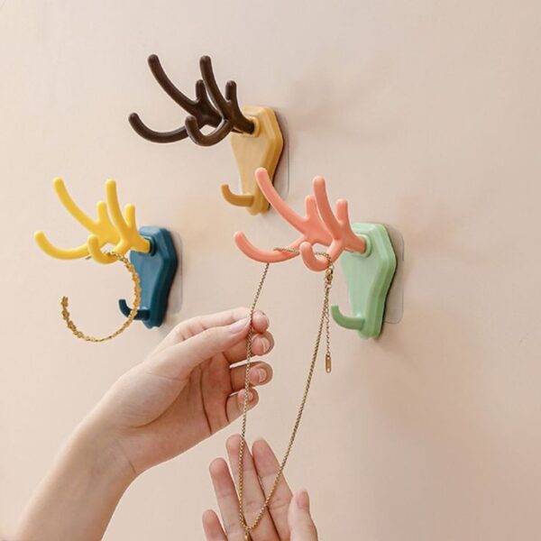 Self Adhesive Acrylic Deer Key Holder (Imported) - Image 3