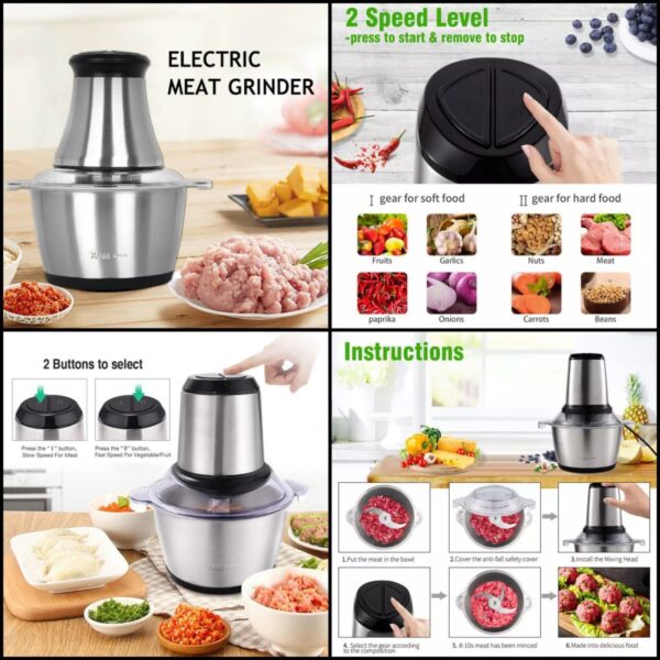 3L Stainless Steel Grinder (Imported) - Image 7