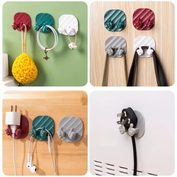 Self Adhesive Multi Color 3D Thumb Hook Sticker