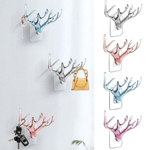 Self Adhesive Acrylic Deer Key Holder (Imported) - Image 2