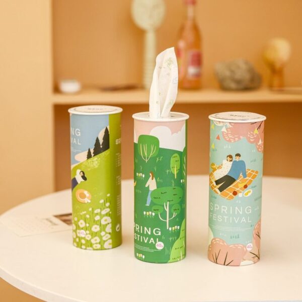 Cylinder Paper Tissue Box (Imported) - Image 3