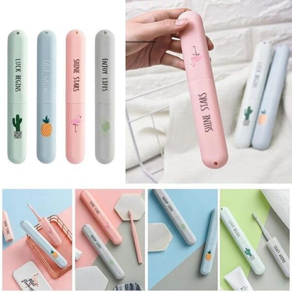 Set3 Printed Travel Toothbrush Case (Imported) - Image 3