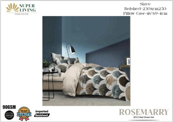 King Size Bedsheet With Pillow Covers - Image 5