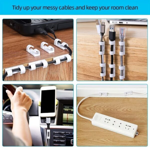 20 PCS CORD WIRE CABLE CLIPS