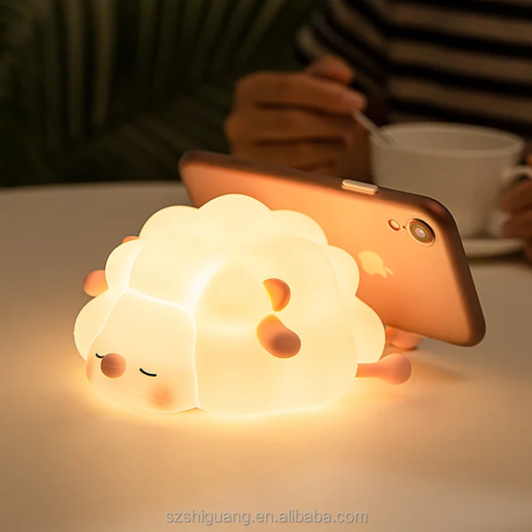 Cute Sheep Multifunction Silicon Night Lamp (Imported) - Image 2