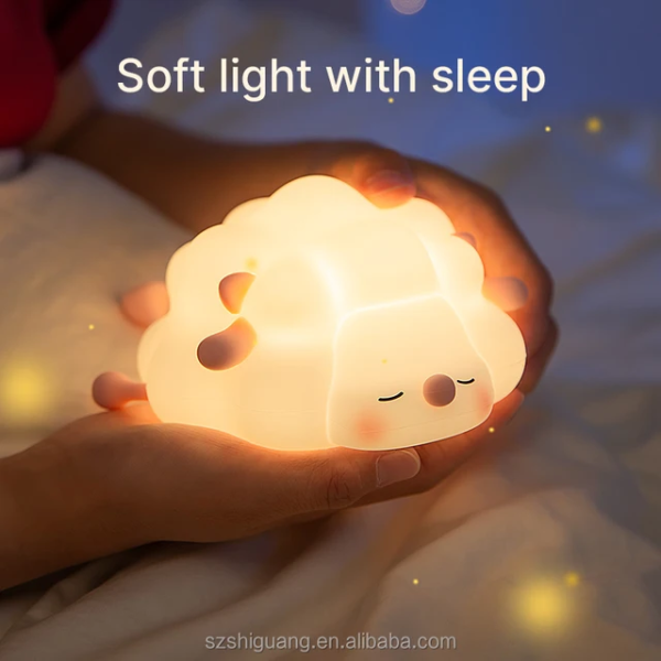 Cute Sheep Multifunction Silicon Night Lamp (Imported) - Image 4