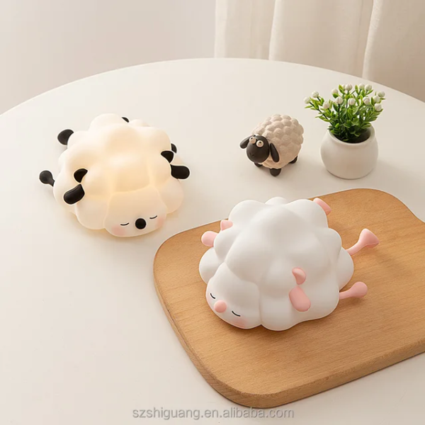 Cute Sheep Multifunction Silicon Night Lamp (Imported) - Image 3