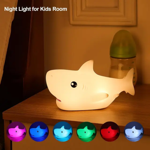 Shark Automatic Color Changing Silicon lamp (Imported)