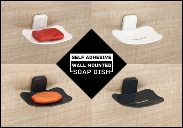 SELF ADHESIVE WALL MOUNTED SOAP DISH (BOX PACKING)