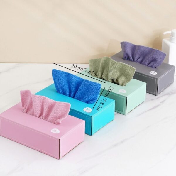 20 Pcs Reusable Cleaning Towels Box (Imported) - Image 4