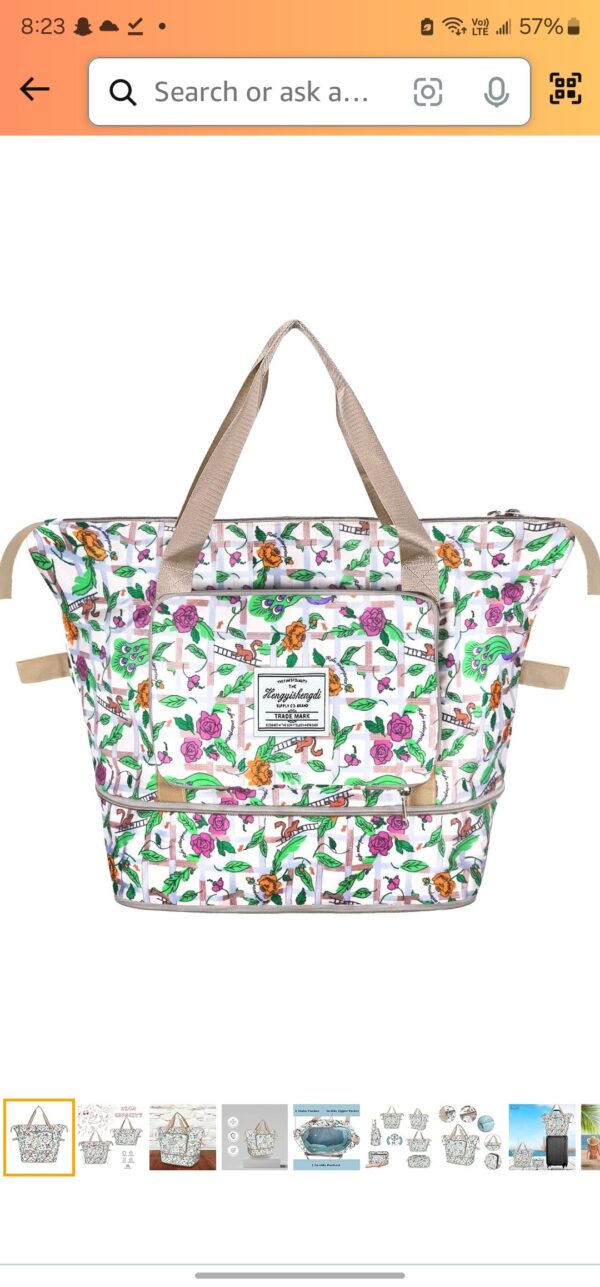 Foldable Duffle Bag Printed (JA0070) - Image 2