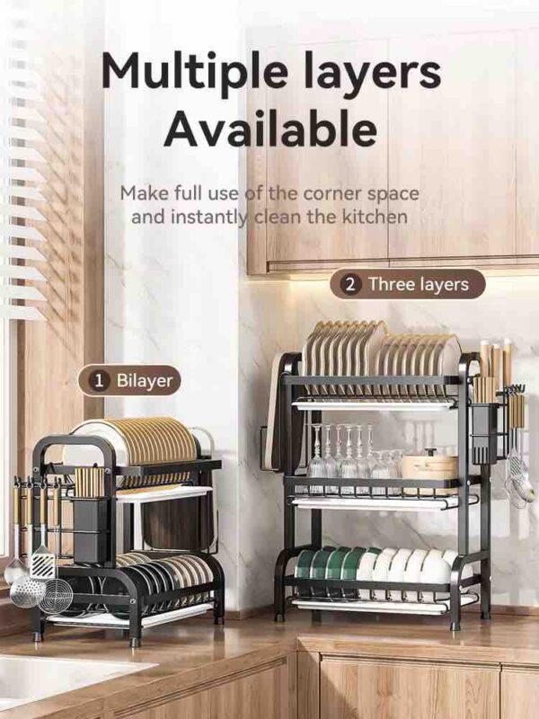 3 Layer Multifunction Kitchen Storage Rack (R3-42) - Image 5