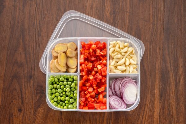 5 Section Transparent Fridge Container (Small) - Image 3