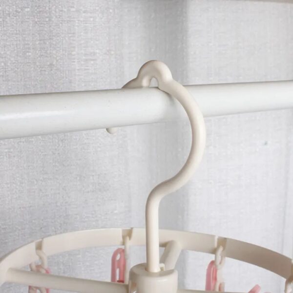 8 Clip Round Socks & Undergarments Hanger - Image 3