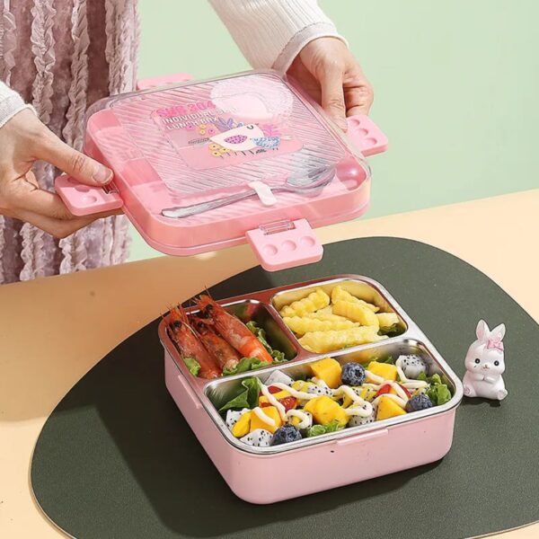 7119 Fancy Stainless Steel Lunch Box - Image 4
