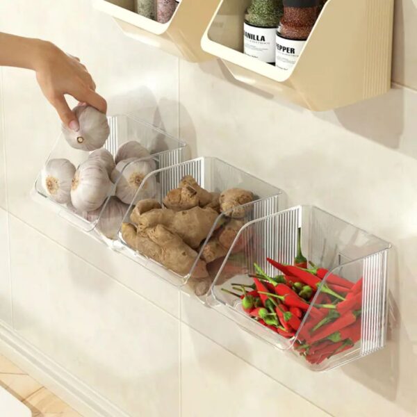 Self Adhesive Wall Mounted Kitchen Storage Basket (Imported) JA-6446 - Image 3