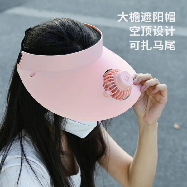 Solar Rechargable Fan Cap (Imported) - Image 3