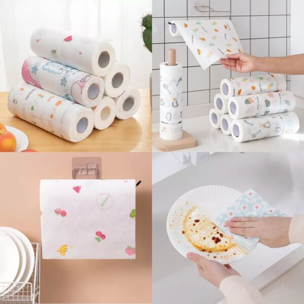 Reusable Kitchen Rag (White) 40 Pulls - Image 7