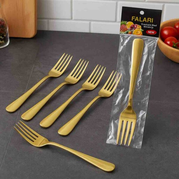1041 Premium Golden Fork Set (Set6) - Image 2
