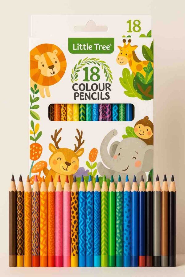 VF010  18 Colours Pencils Set (Imported) - Image 2
