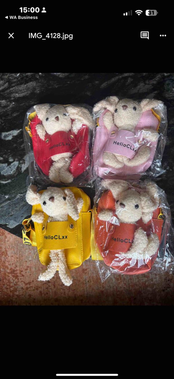 VF055 Cute Teddy Sling Bag (Imported) - Image 3