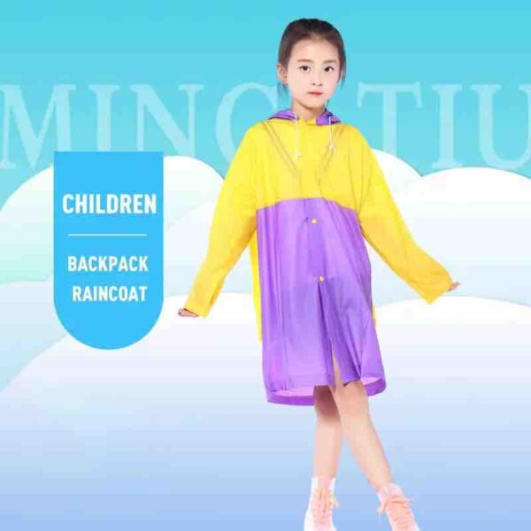 Reusable Kids Rain Coat (Imported) - Image 3