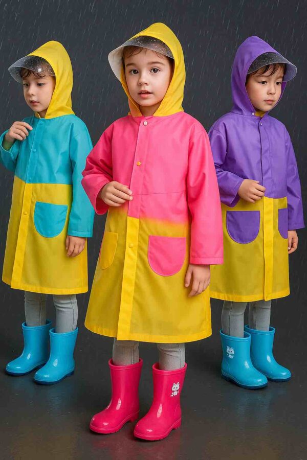 Reusable Kids Rain Coat (Imported) - Image 2