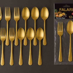 1717 Premium Golden Spoon & Fork Set (Small Size)