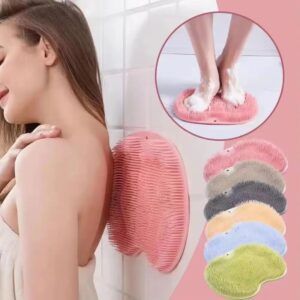 Anti Slip Silicon Foot & Back Scrubber Mat (Imported)