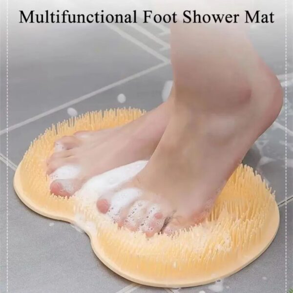 Anti Slip Silicon Foot & Back Scrubber Mat (Imported) - Image 2